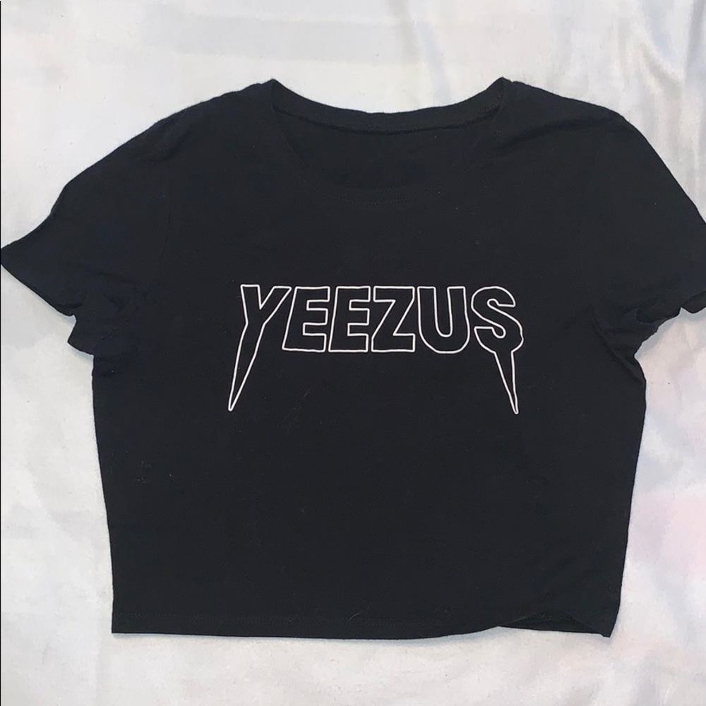 Black “Yeezus” crop top